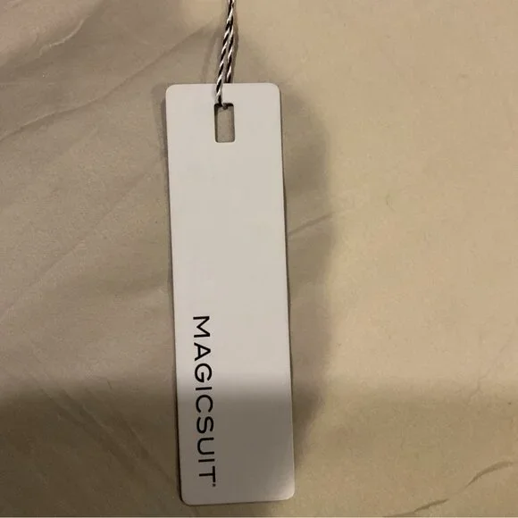 NWT Magicsuit Black Racerback Tankini Top Size 12 Sleek Slimming Design Black - Picture 7 of 10